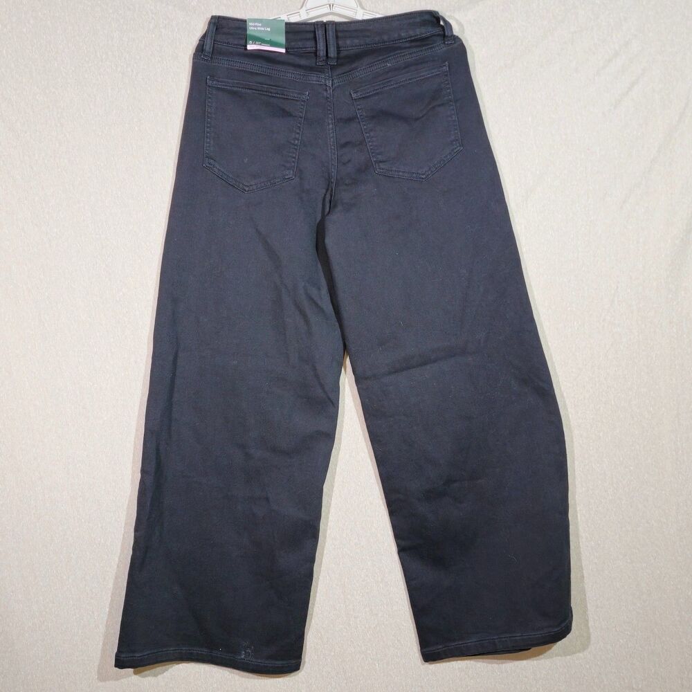 Wild Fable High Stretch Mid Rise Wide Leg Jeans in Black Size 6 NWT